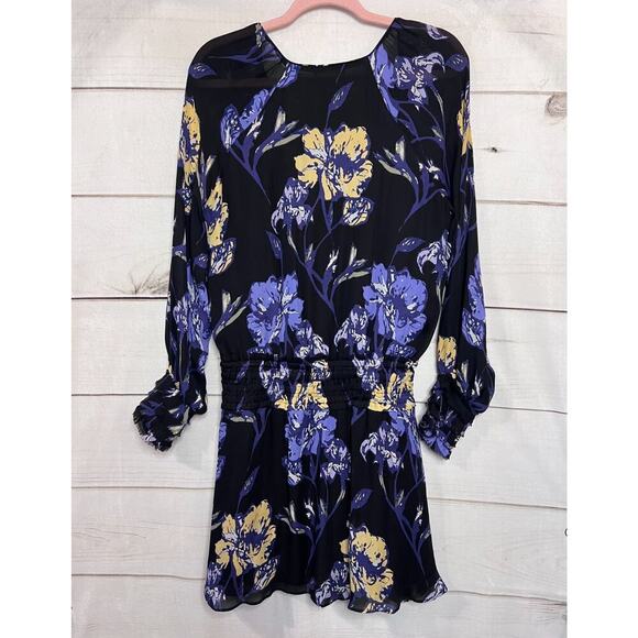 Ramy Brook New York Size SM Dress Black With Floral Print Chic Stylish - Picture 2 of 6